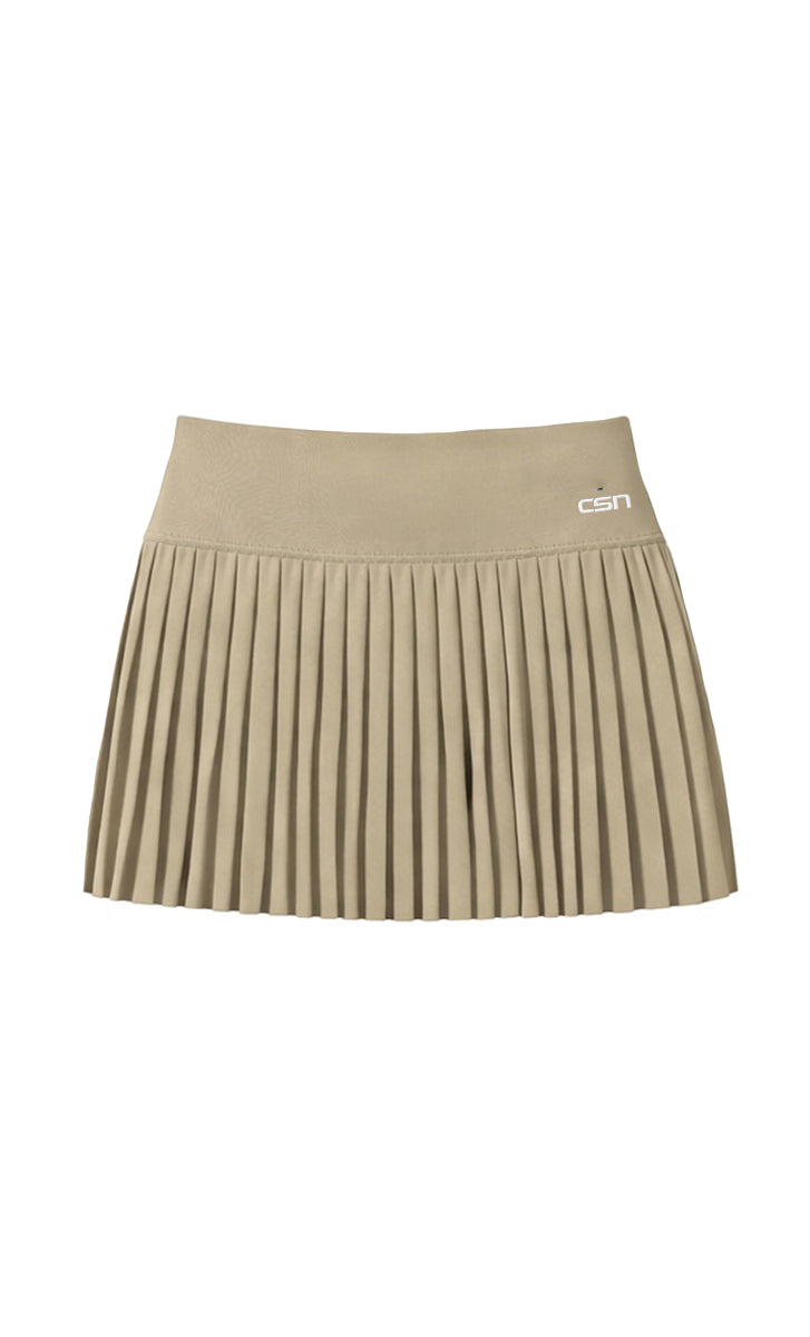 Athletic Pleated Skort (Performance Fit)- Khaki