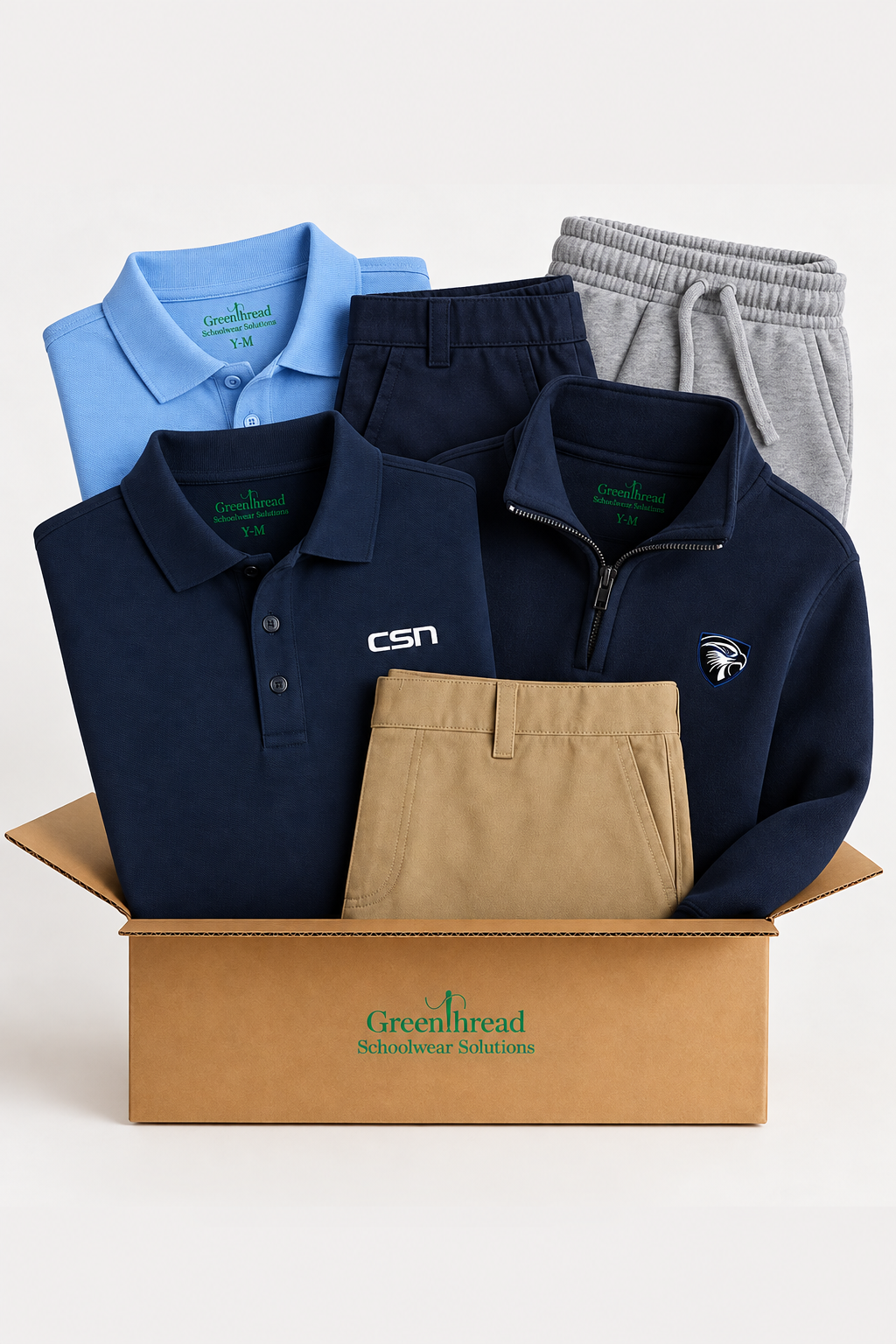 CSN Boys’ 12-Piece Uniform Bundle | 6th Grade- 12 Grade