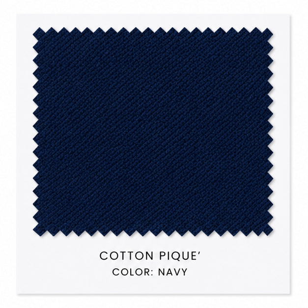 Girls Short Sleeve Cotton Piqué Polo- Navy