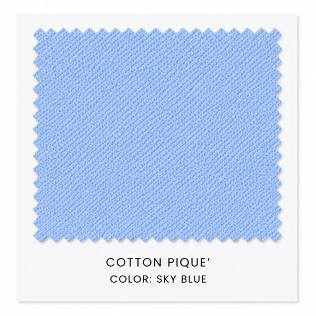 Boys Short Sleeve Cotton Piqué Polo- Sky Blue