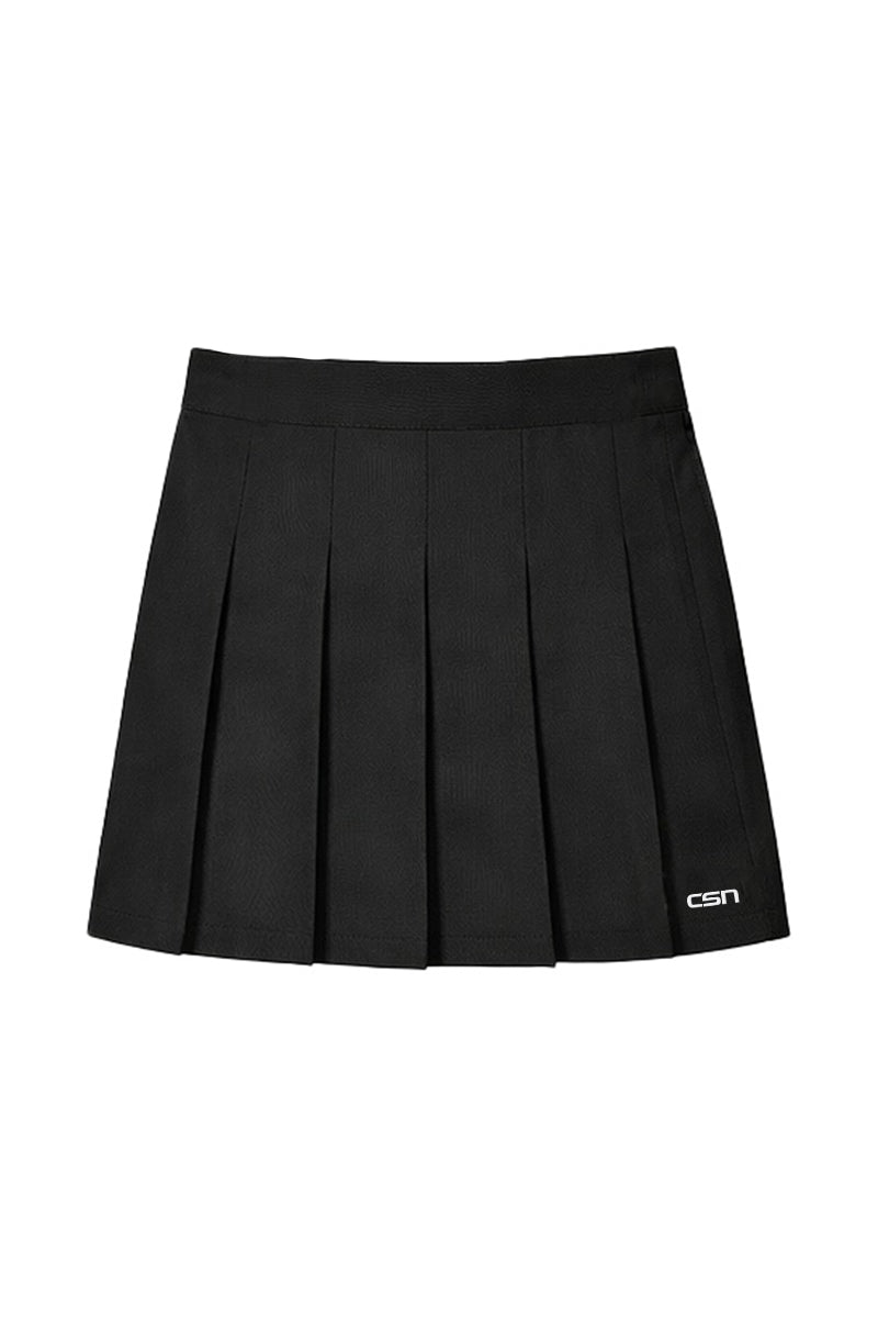 Girls Classic Fit Pleated Skort - Black