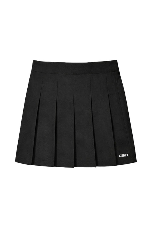 Girls Classic Fit Pleated Skort - Black