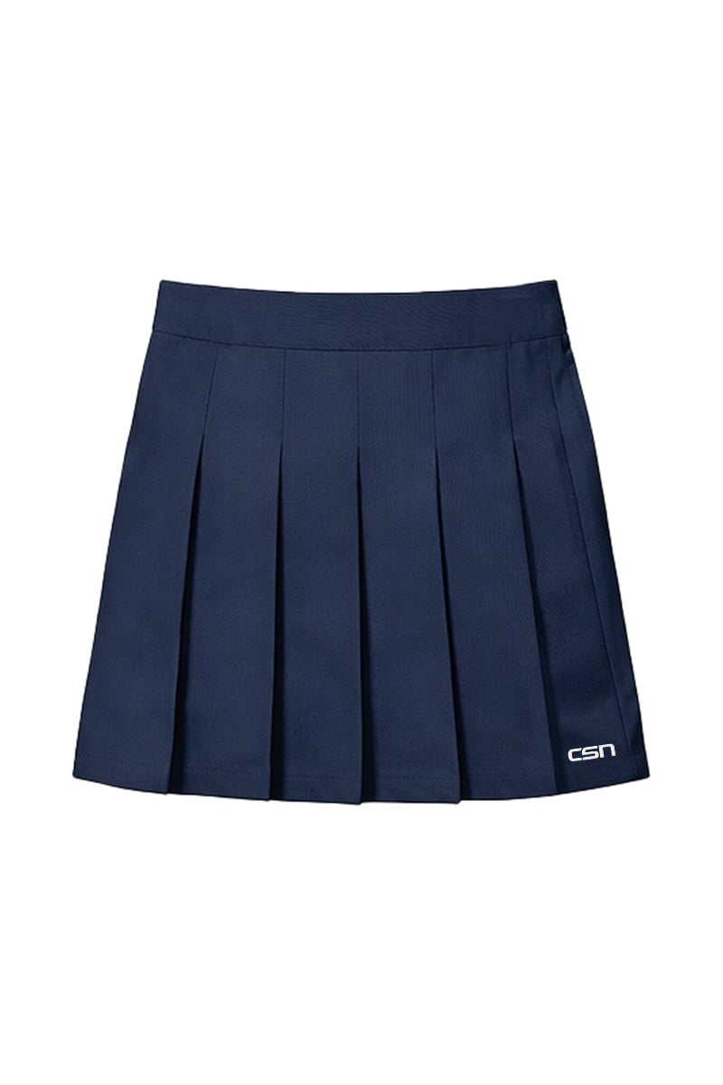 Girls Classic Fit Pleated Skort - Navy