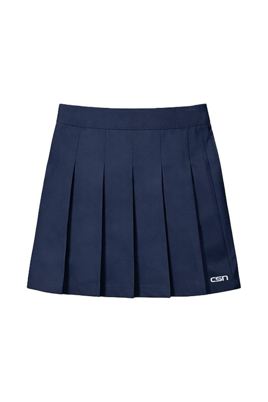 Girls Classic Fit Pleated Skort - Navy