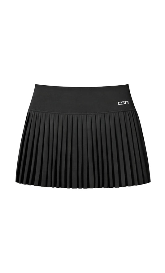 Athletic Pleated Skort (Performance Fit)- Black