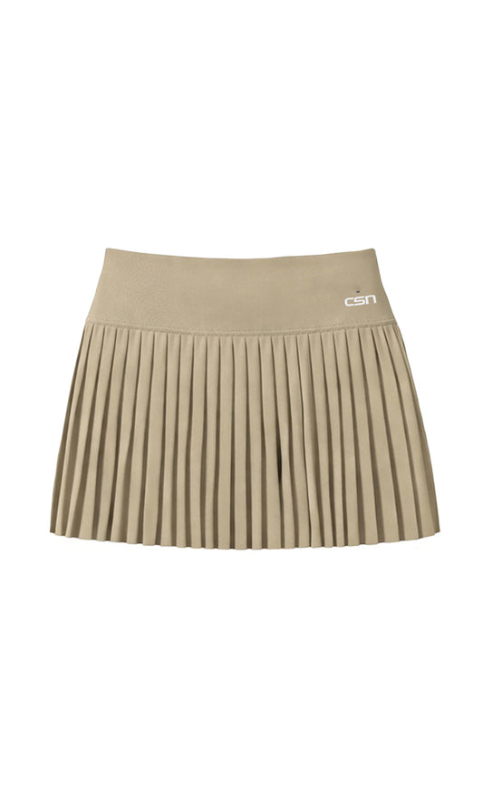 Athletic Pleated Skort (Performance Fit)- Khaki